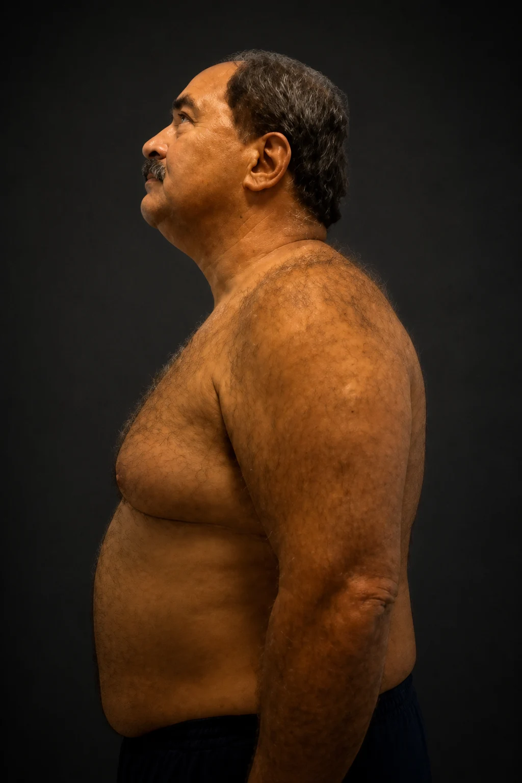 Gene Picchi, before-and-after comparison: before
