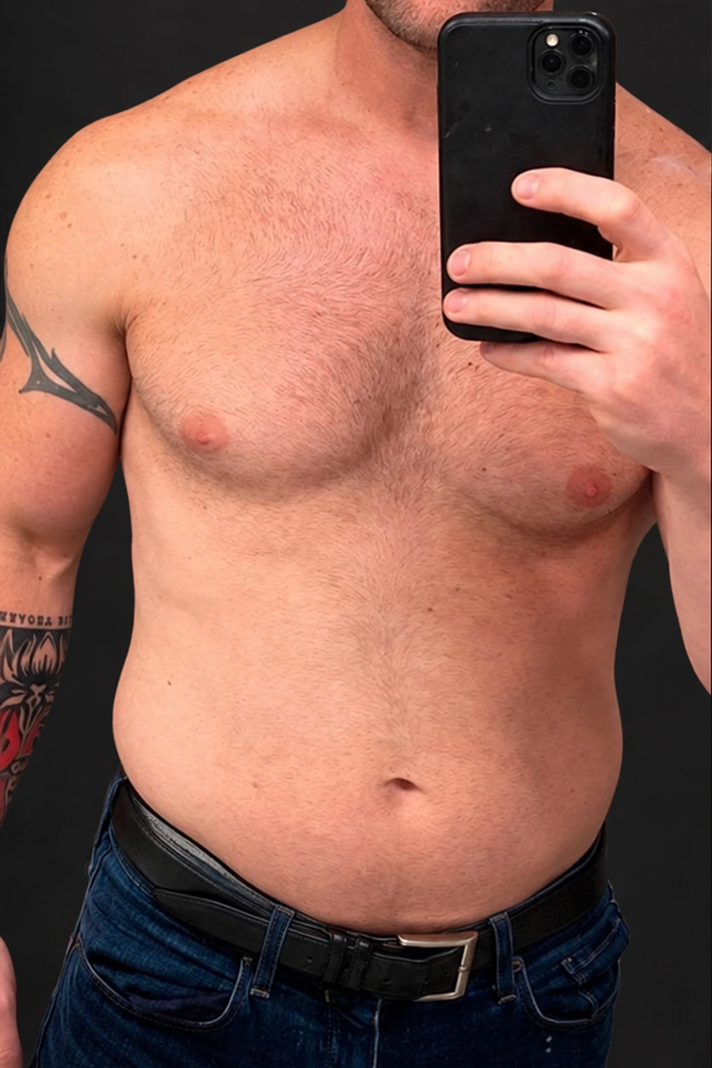 Arnold K., before-and-after comparison: before